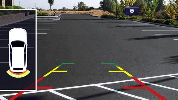 Ultrasonický parkovací senzor zobrazení na autorádiu 1 evtech_cz